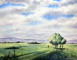 2022-07 Wolken über dem Feld